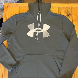 Under Armour Dark Gray Pullover Hoodie with White Logo